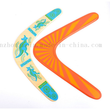 OEM DIY Logo Outdoor Sport V Wooden Boomerang Toy